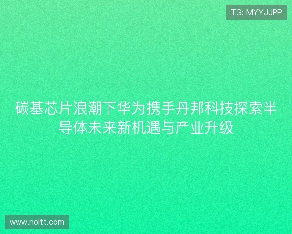 碳基芯片浪潮下华为携手丹邦科技探索半导体未来新机遇与产业升级